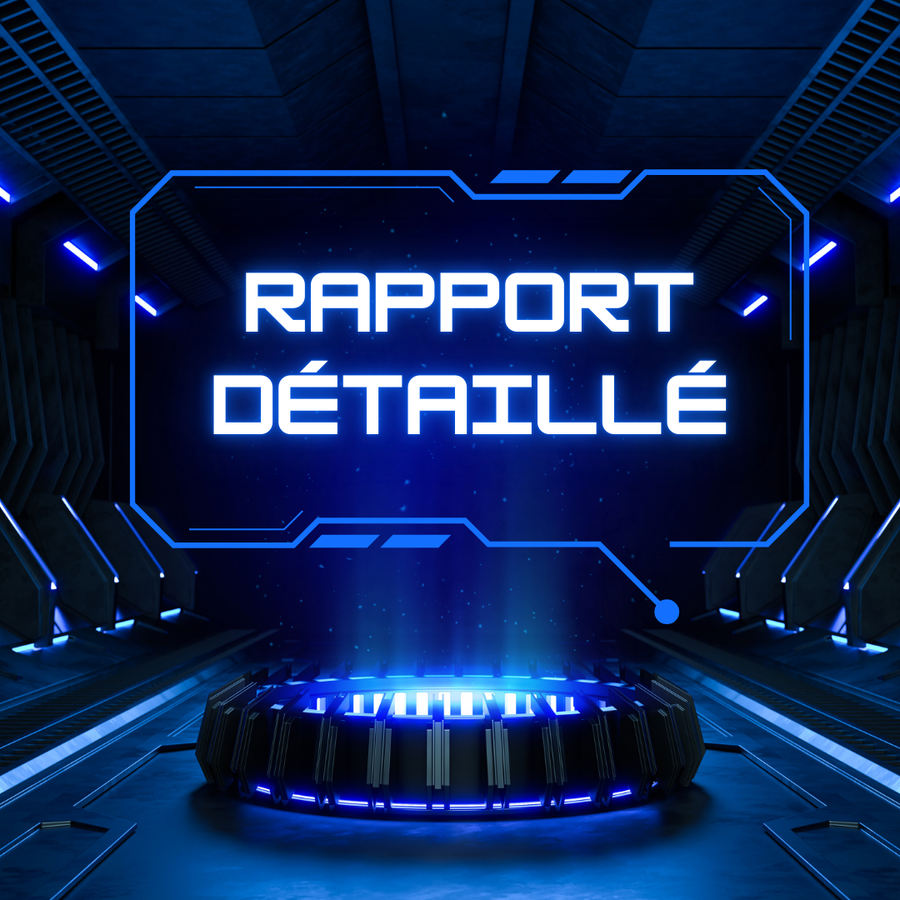 Rapport détaillé pour l'analyse SEO, présenté par ODOA dans un décor futuriste et immersif esport. 